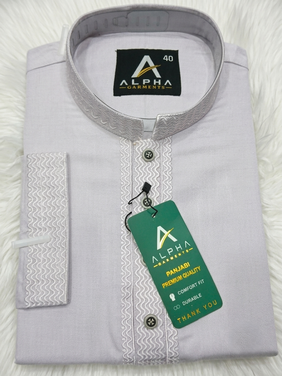 Premium Luxury Cotton Embroidered Punjabi-102B